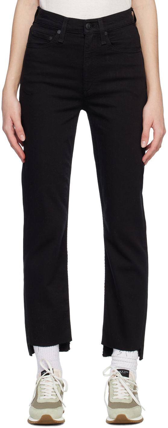 Jeans rag & bone Wren Straight Leg Jeans Svart | WDD23S2913N5BN