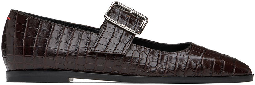 Skovård Aeyde Aeyde Sunny Buckle Ballerina Flats Brun | A11-FL-GRZS15FL127-FW24-953-065