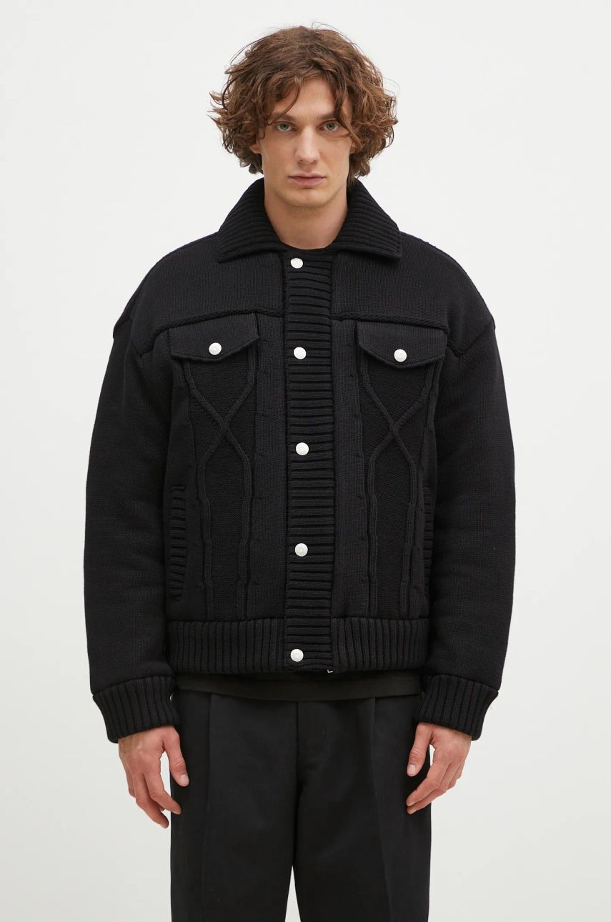 Sweater KENZO Oversized Knitted Jacket Svart | FE65OU1419NC.99, 0