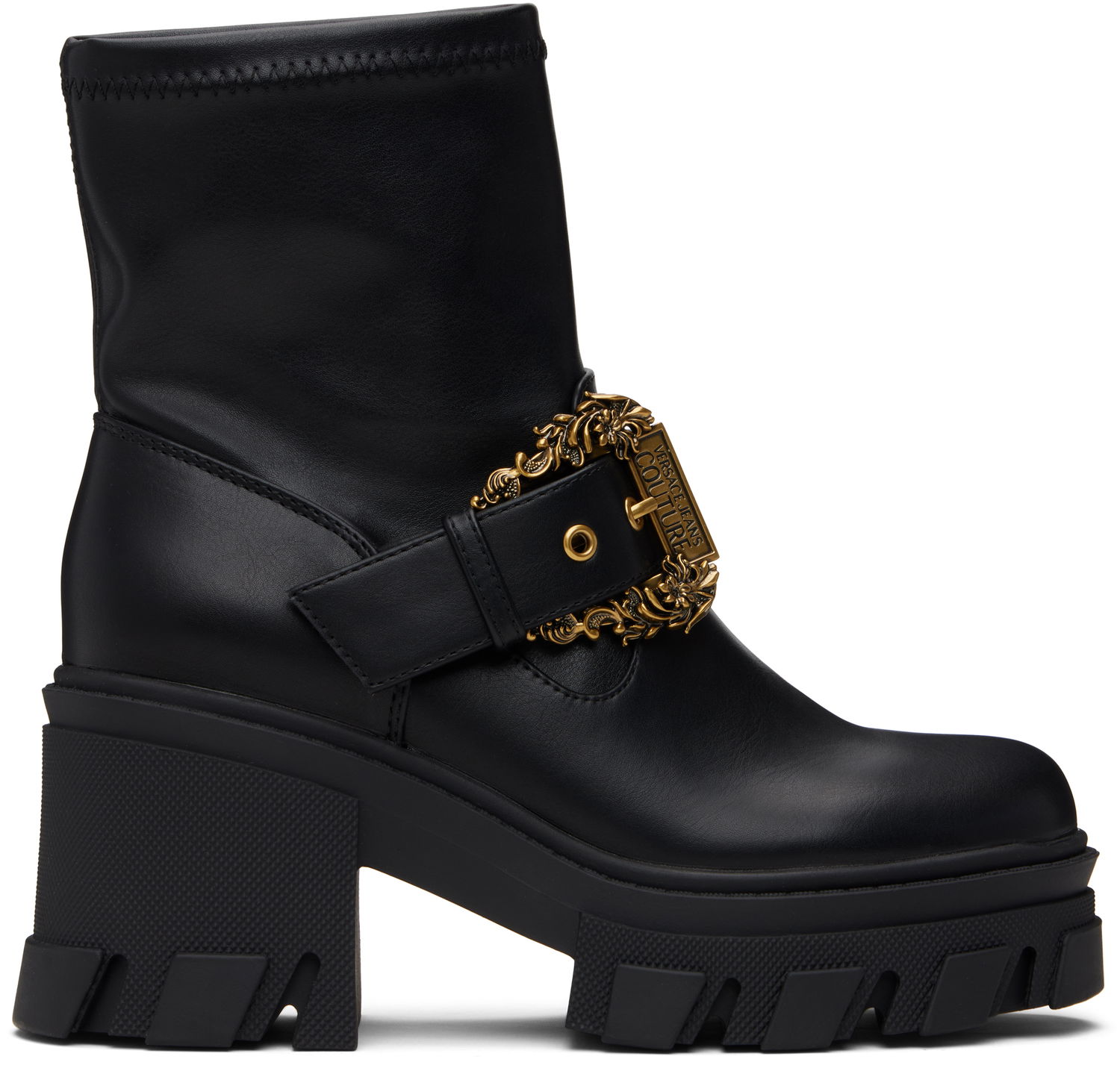 Sneakers och skor Versace Sophie Baroque Buckle Boots Svart | E79VA3S80_E71570, 0