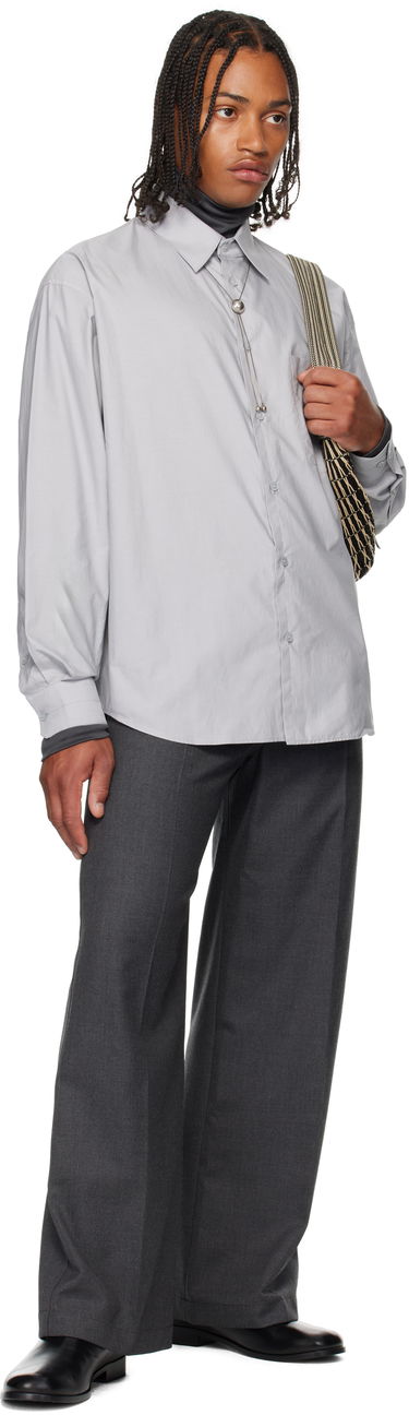 Skjorta LEMAIRE Regular Fit Long Sleeve Button-Up Shirt Grå | SH1201 LF1500, 3