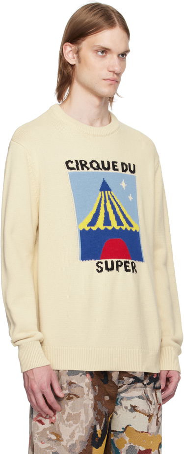 Sweater KidSuper KidSuper 'Super' Tent Graphic Sweater Beige | SS25-SW-13, 1