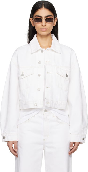 Jacka AGOLDE AGOLDE Palmer Cropped Denim Jacket Vit | A5047-1183, 0
