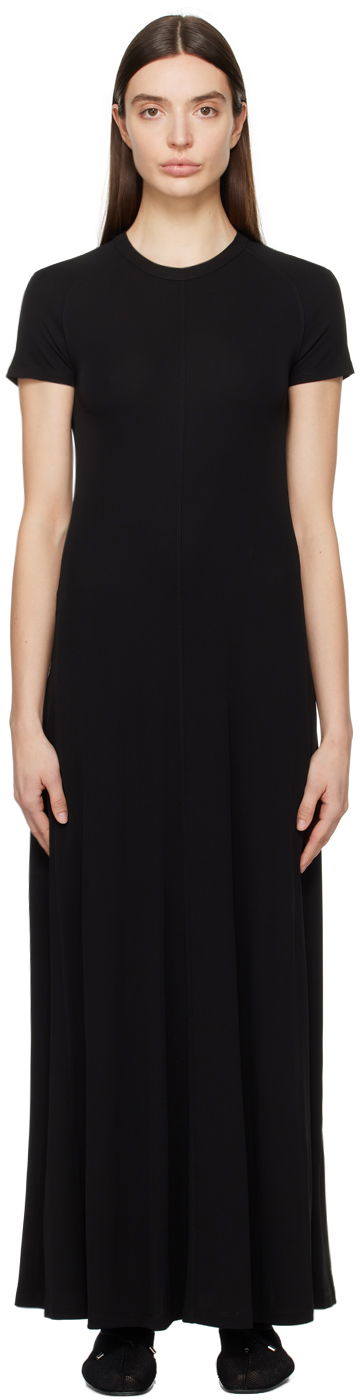 Klä TOTEME TOTEME Fluid Maxi Dress Svart | 242-WRD1696-FB0162