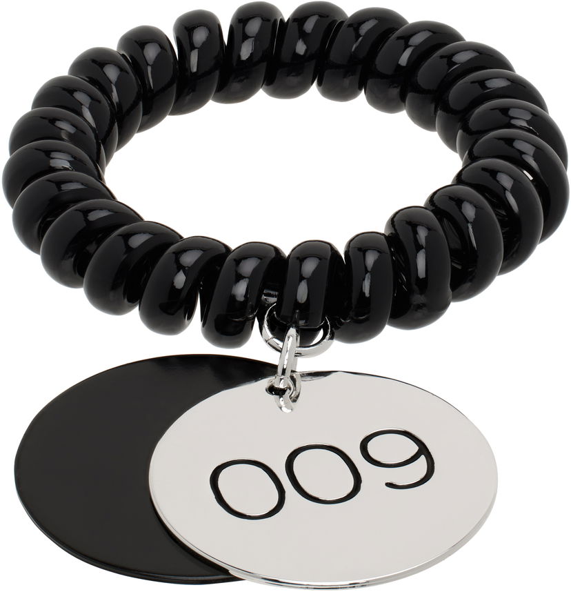 Armband Tory Burch Tory Burch Locker Room Spiral Bracelet with Medallion Svart | 174280-001