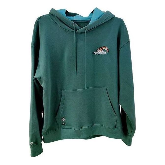 Sweatshirt Converse Rainbow Cloud Graphic Pullover Hoodie Grön | 10025518-A02