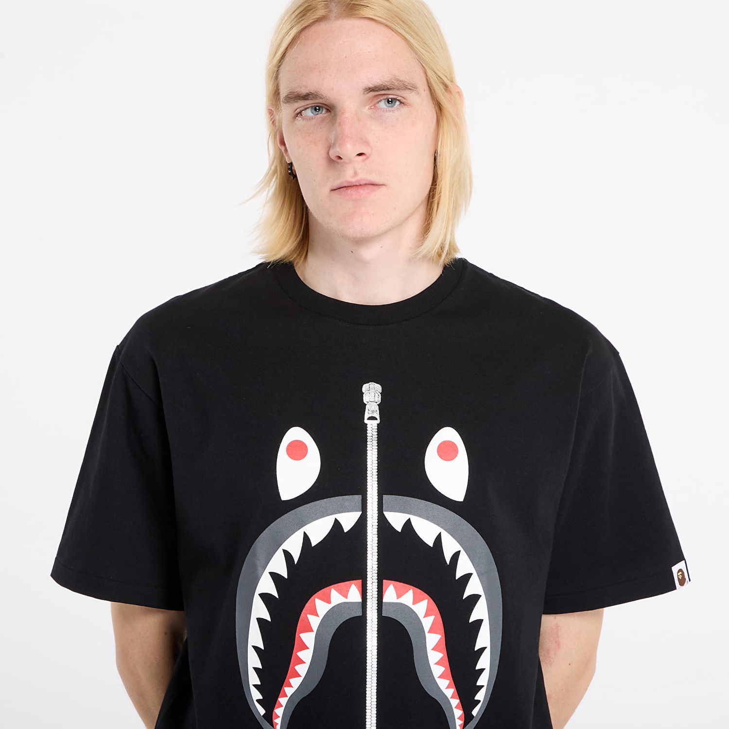 T-shirt BAPE Shark T-Shirt Svart | 001TEL801003MBLK, 1