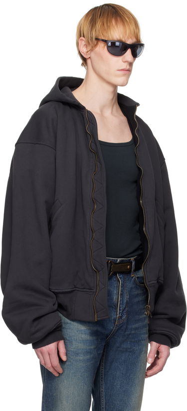 Bomberjacka Balenciaga Balenciaga Hooded Bomber Jacket Svart | 803303TRVX3, 1