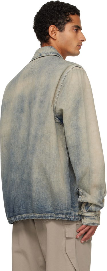 Jacka Rick Owens DRKSHDW Concordians Concealed Zipfront Denim Jacket Blå | DU02E7775 DMP, 2