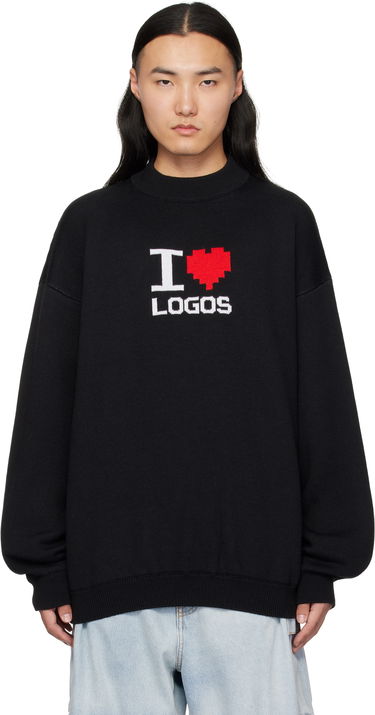 Sweater VETEMENTS Vetements 'I Love Logos' Sweater Svart | UA66KN130B, 0