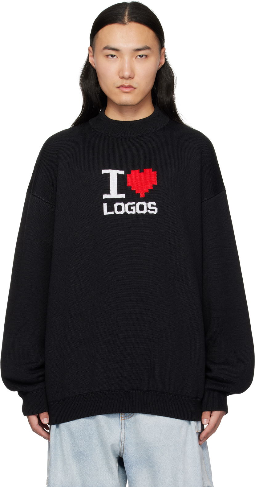 Sweater VETEMENTS Vetements 'I Love Logos' Sweater Svart | UA66KN130B