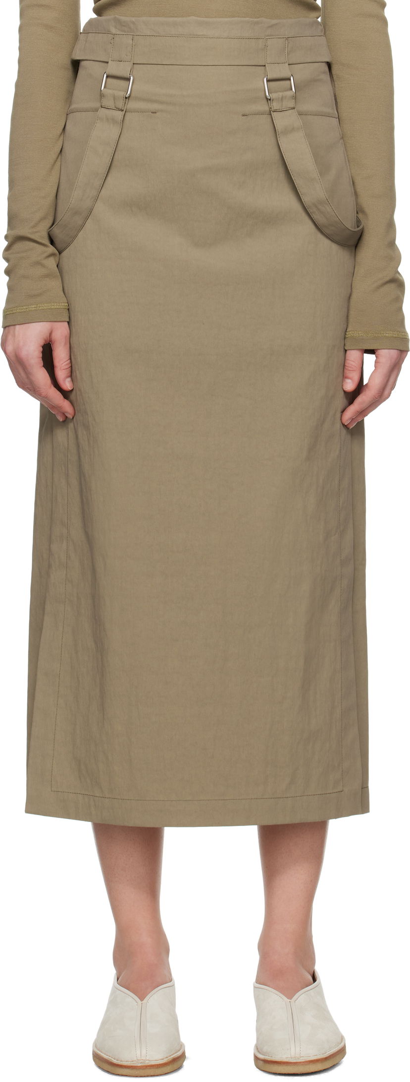 Kjol LEMAIRE Lemaire Straps Midi Skirt Brun | SK1036 LF1228