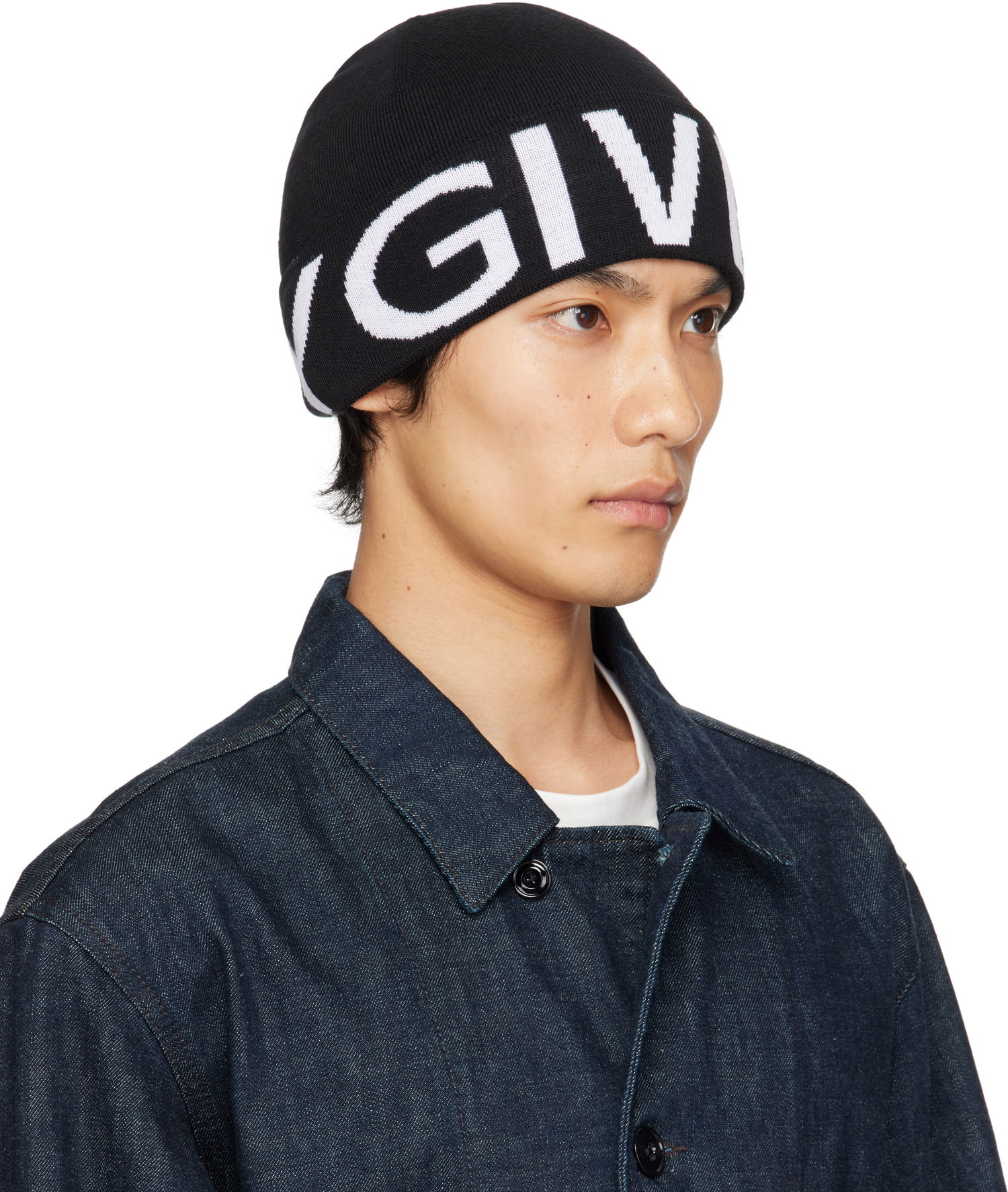Mössa Givenchy Givenchy Jacquard Beanie Svart | 710003973001-U7925, 1