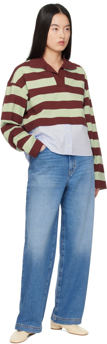 Sweater Max Mara Weekend Max Mara Halle Cropped Striped Polo Grön | 2515951021600, 3