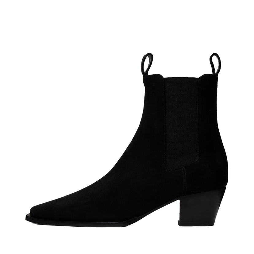 Sneakers och skor TOTEME The City Suede Chelsea Boots Svart | 234-WLGSE074-LE0012