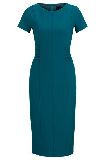 Klä BOSS Gathered Detail Business Dress Turkos | 50506992