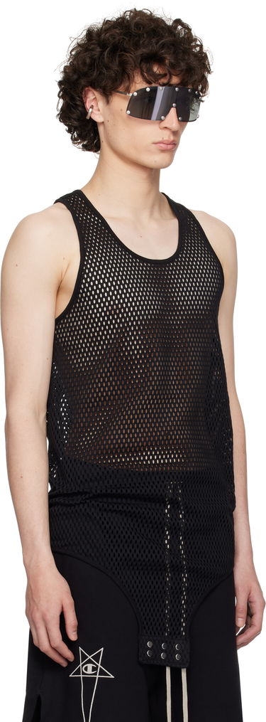 Linne Rick Owens Rick Owens Champion Edition Mesh Tank Top Svart | CM01E1680 CHONET MESH, 1