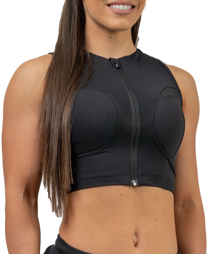 Linne NEBBIA Nebbia Intense Mesh Compression Push-Up Top Svart | 8420110