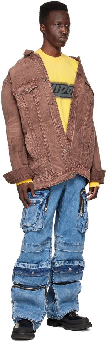 Jacka We11done We11done Denim Trucker Jacket Brun | WD-DJ1-22-366-U-BR, 3