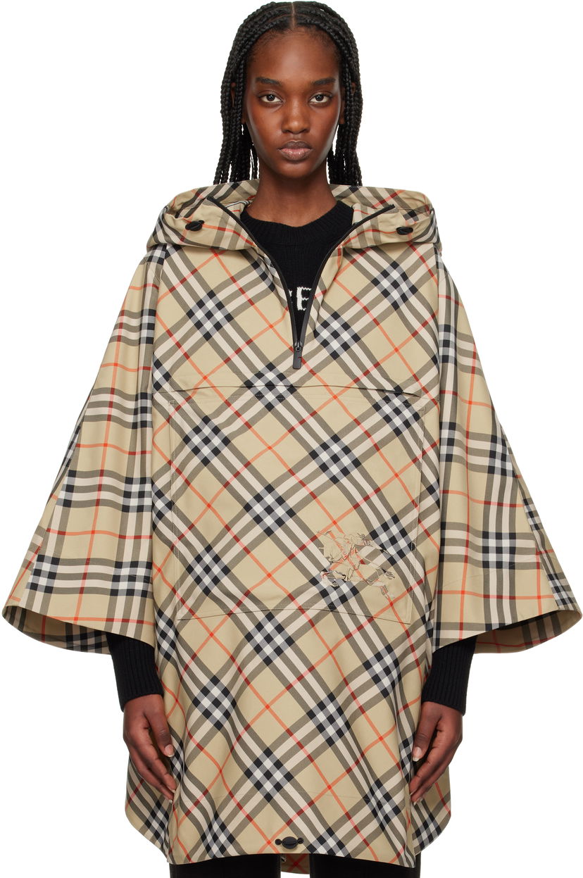 Regnrock Burberry Burberry Packaway Check Twill Cape Jacket Beige | 8105325