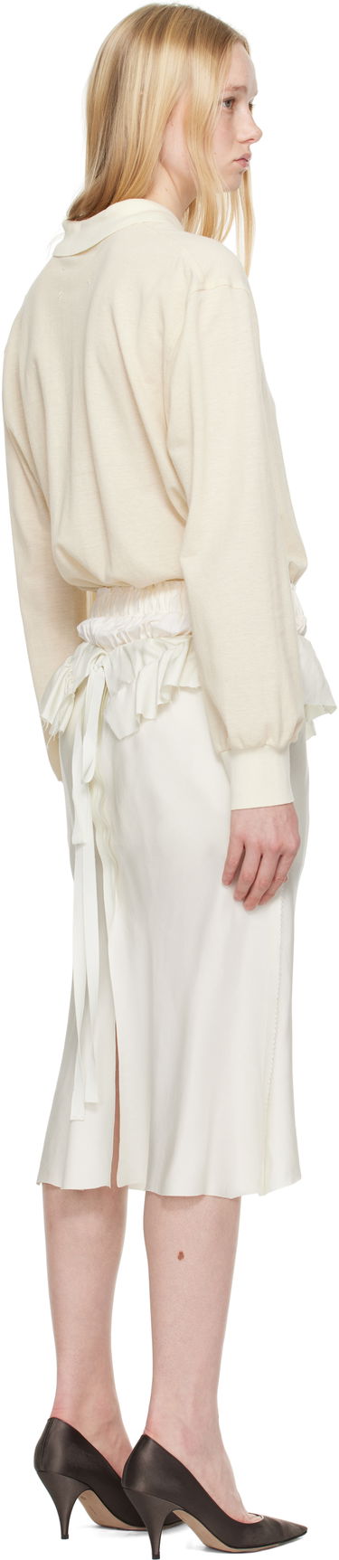 Kjol Maison Margiela Maison Margiela Paneled Midi Dress Vit | S51DD0037 MTJ030, 2