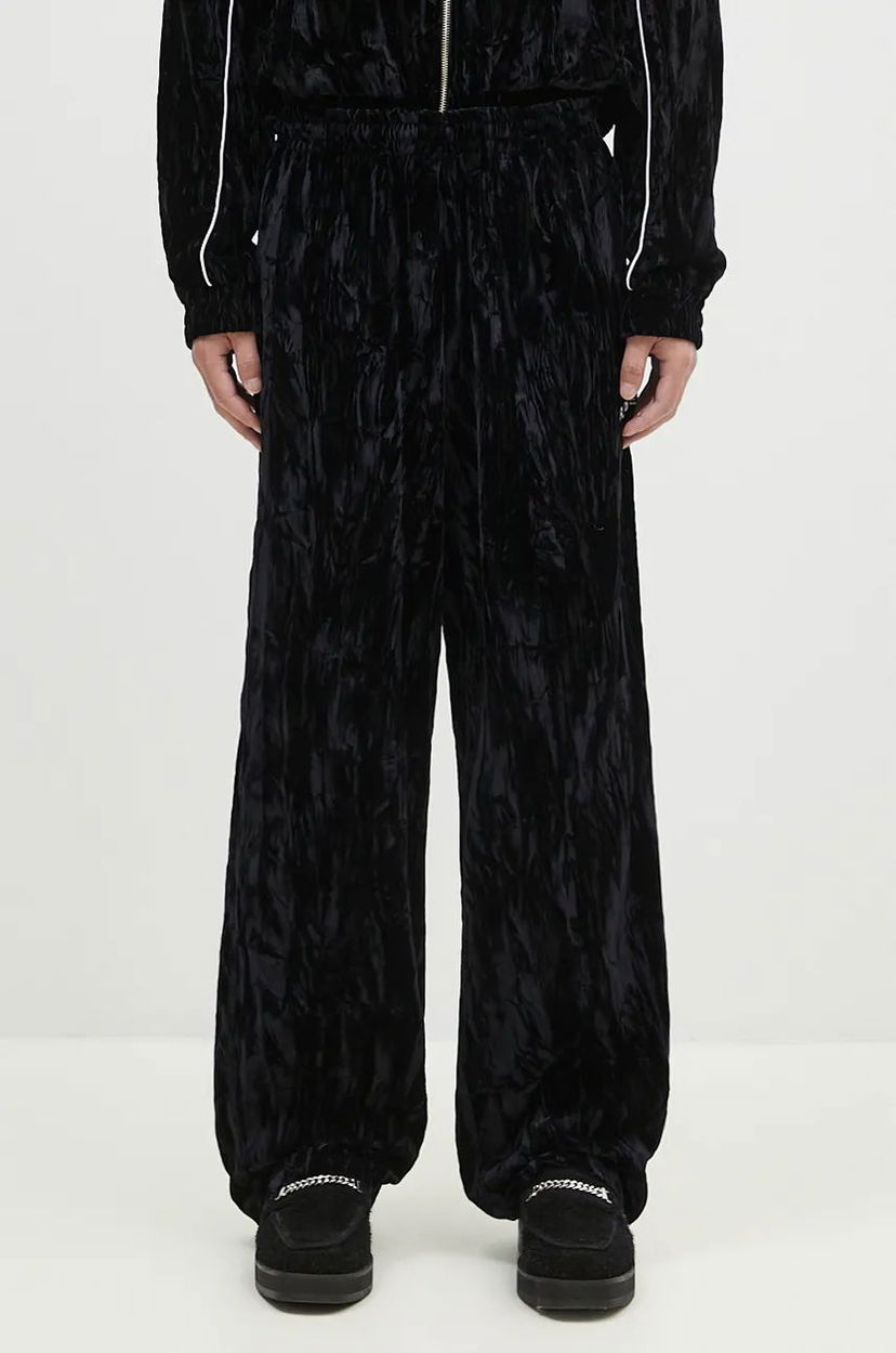 Träningsbyxor Martine Rose Wide Leg Trackpant Velour Sweatpants Svart | 165WF04001