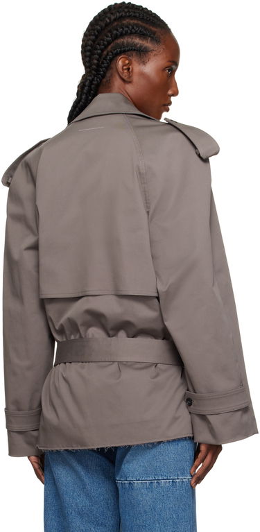 Trenchcoat Maison Margiela MM6 Maison Margiela Cotton Twill Sportsjacket Trench Coat Grå | S62AN0154 S54452, 2