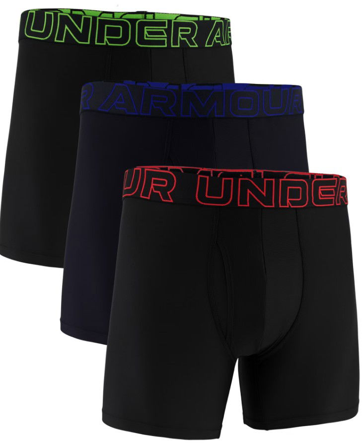 Boxare Under Armour Performance Tech 6" Boxer Briefs - 3 Pack Svart | 1383878-005, 0