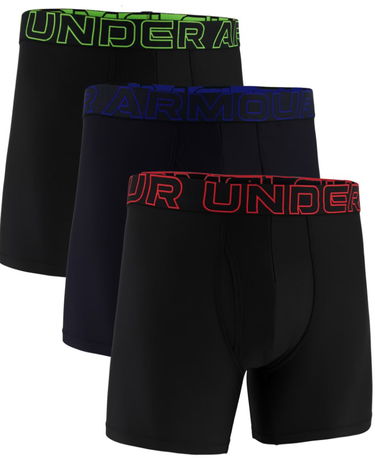 Boxare Under Armour Performance Tech 6" Boxer Briefs - 3 Pack Svart | 1383878-005, 0