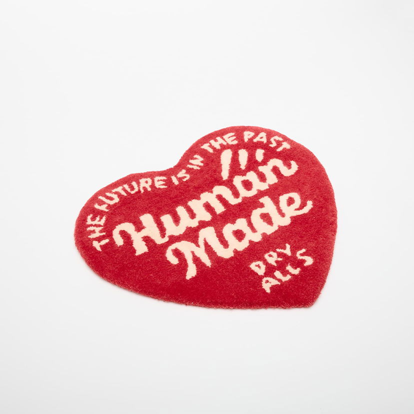 Heminredning Human Made HUMAN MADE Small Heart Rug 'The Future Is In The Past Dry Alls' Röd | HM30GD044RD