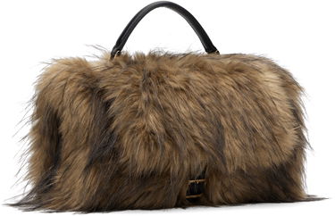 Handväska sacai Faux-Fur Muff Bag Brun | 25-08255, 1