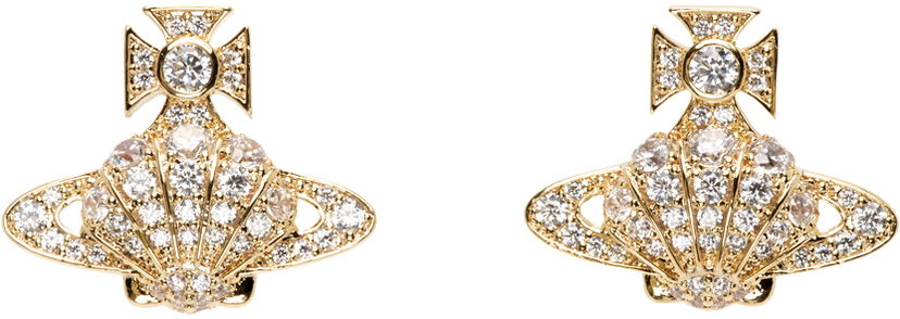 Örhängen Vivienne Westwood Vivienne Westwood Natalina Shell Orb Earrings Gul | 6201034I-02R102-SM